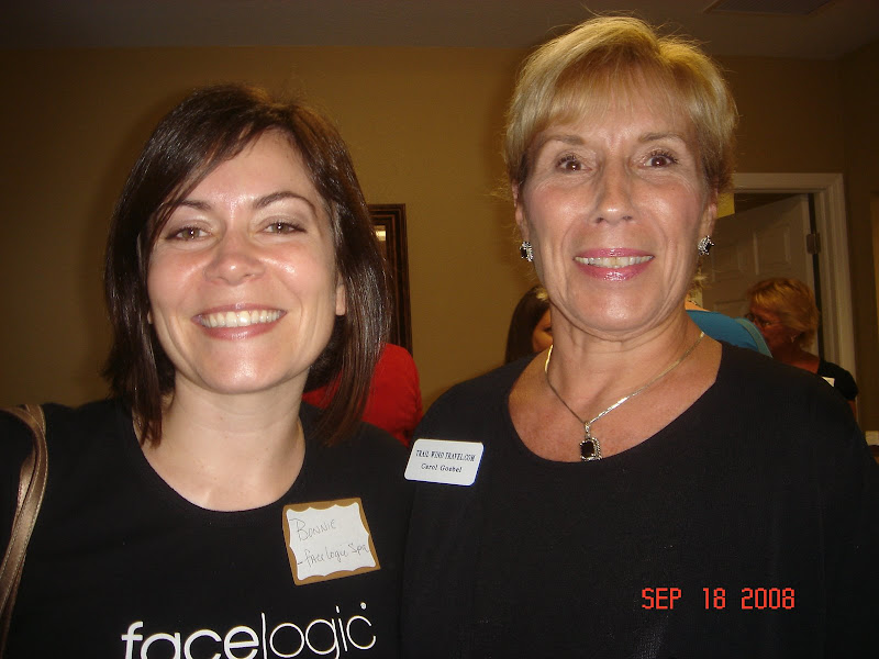 Bonnie Wickland of facelogic spa and Carol Goebel of Trail Wind Travel