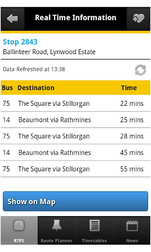 dublin-bus for android screenshot