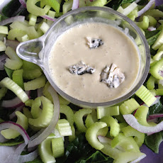Celery in Blue-Cheese Dressing on Spinach Celery Salad