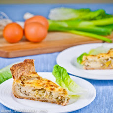 Lettuce, Spring Onion & Cheese Tart