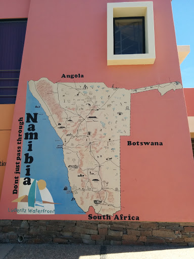 Map of Namibia Mural