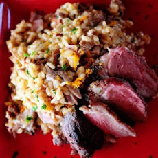 David's Duck Risotto with Ham and Sausage