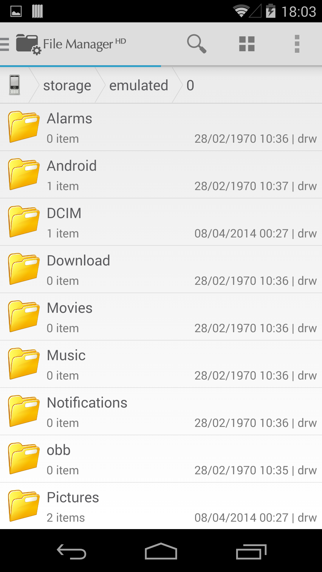 Android application File Manager HD(File transfer) screenshort
