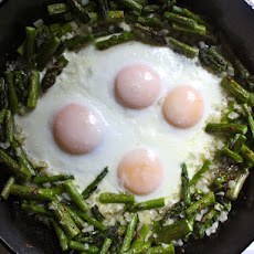 Midnight Asparagus with Creamy Eggs