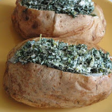 Spinach-Topped Baked Potatoes
