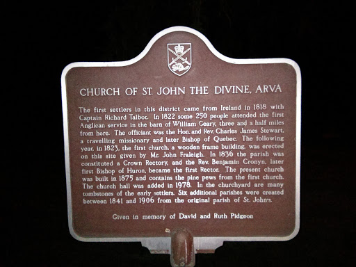 Church of St John Divine Plaque