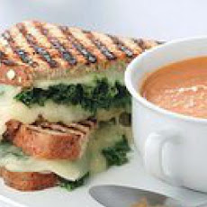Grilled Cheese-and-Kale Sandwiches with Tomato Soup