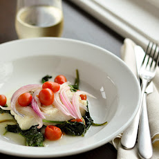 Baked Fish, Spinach, and Tomatoes in Foil Packets