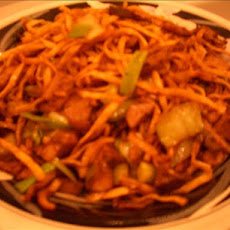 Shanghai Fried Noodles With Pork or Chicken