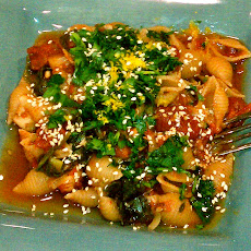 Za'atar Spiced Fish Pasta with Spinach