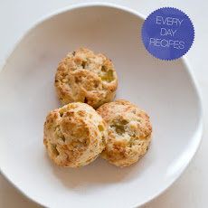 Little Green Chile and Cheddar Biscuits with a Simple Country Gravy