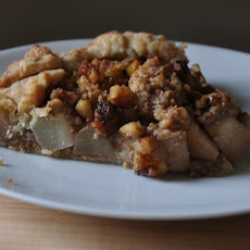 Rustic Pear Tart with Walnut Streusel Topping