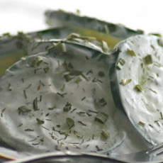 Cucumber in Sour Cream Salad