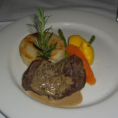 Beef Fillets with Stilton-Portobello Sauce