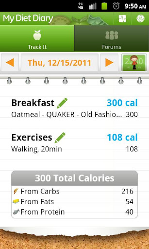 my-diet-diary-calorie-counter for android screenshot