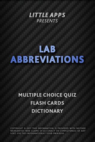 LABORATORY ABBREVIATIONS