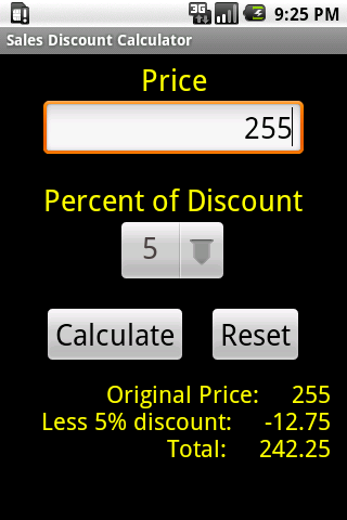 Price Discount Calculator