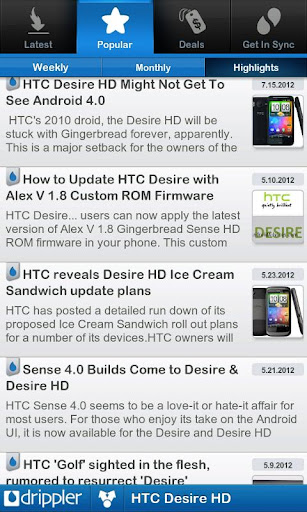 ultimate-htc-desire-hd-app for android screenshot