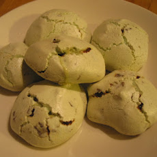 Mint Chip Meringue Cookies