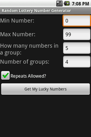 Lottery Number Generator