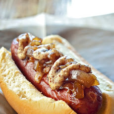 Pepper Weenies with Smoked Bacon & Vidalia Onion Marmalade
