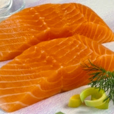 Maple mustard salmon with marinated leeks