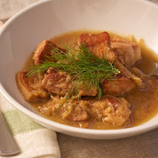Cider-Braised Pork Shoulder with Fennel and Apple
