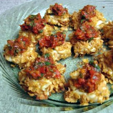 Miniature Crab Cakes with Tomato Ginger Jam
