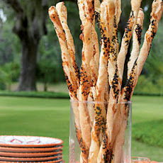 Cheddar-and-Black Sesame Cheese Straws