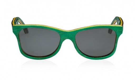Palens occhiali di legno verde modello Waldi Skate Bobby