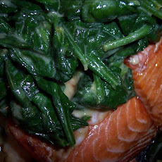 Salmon With Spinach and Mustard