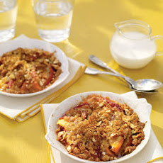 Peach-and-Basil Crumbles