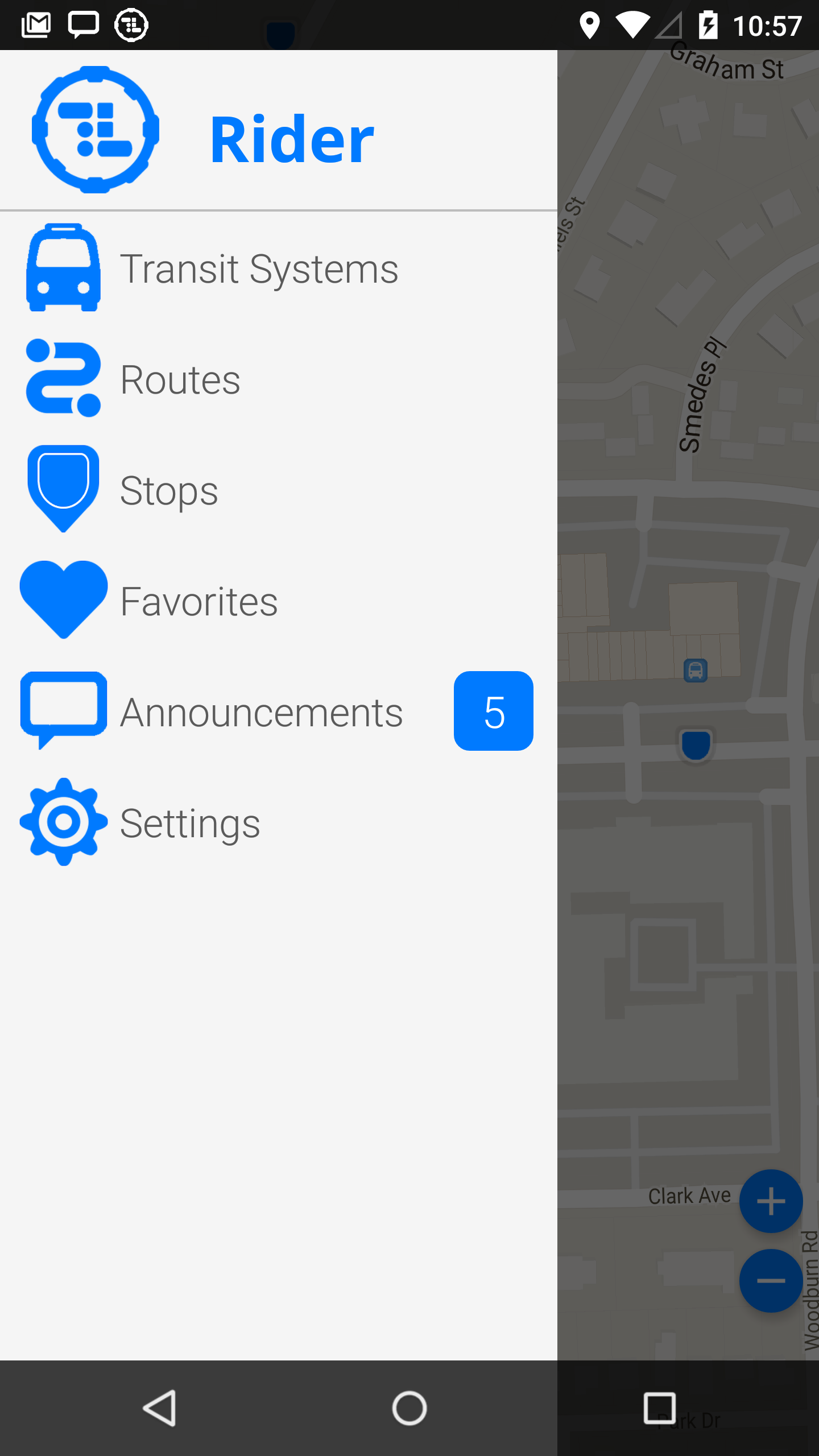 Android application TransLoc Rider screenshort