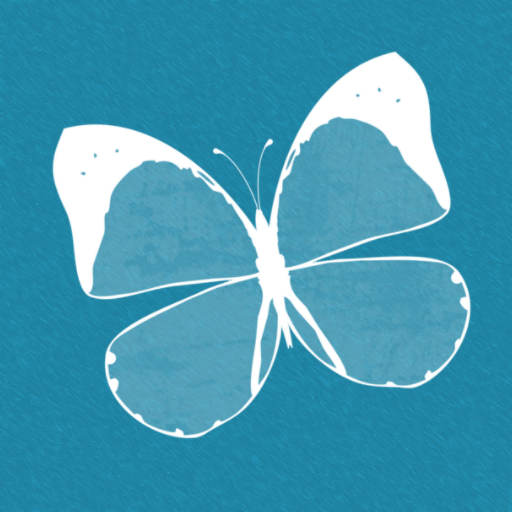 Blue Butterfly Keyboard Skin LOGO-APP點子