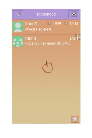 GO SMS Theme - Peach