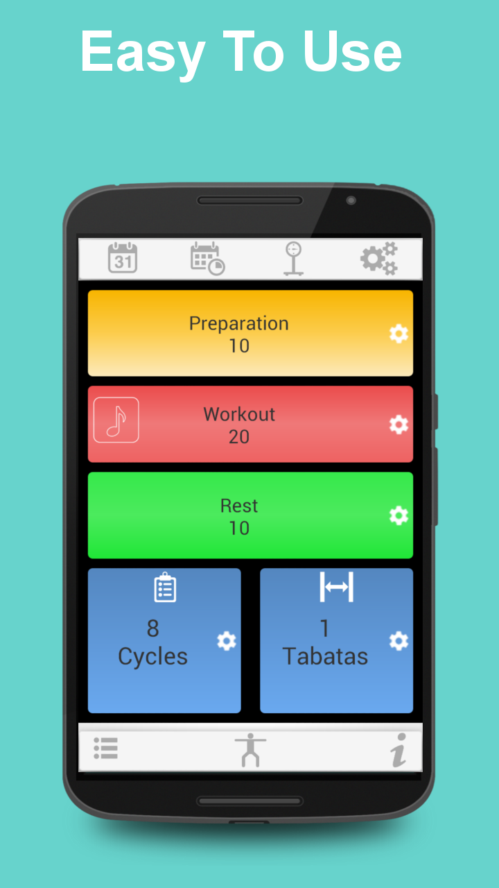 Android application Tabata Timer for HIIT screenshort