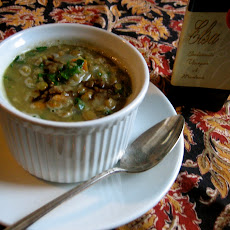 Lentil Soup with dry sherry and balsamic vinegar