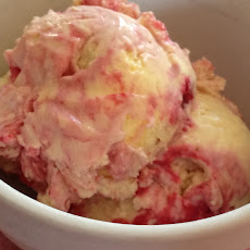 Buttermilk Ice Cream With Plum Juniper Berry Swirl