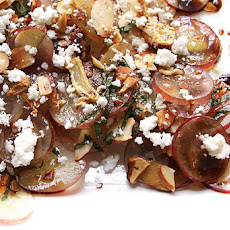 Grape Salad with Toasted Garlic, Basil and Feta