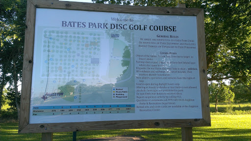 Bates Park Disk Golf Course Map and Rules