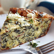 Spinach, Red Pepper, and Feta Quiche
