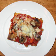 Homemade Polenta Squares With Chunky Tomato Sauce