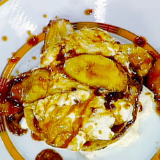 Rice Pudding with Flaming Bananas