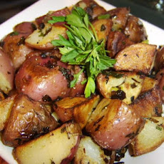 Easy Pan Fried Potatoes, Shallots With Parsley Butter