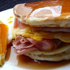Leftover Pancake Breakfast Sandwich