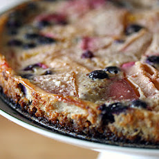 Plum and Blueberry Custard Tart with a Hazelnut Crust