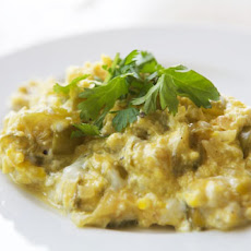 Scrambled Eggs with Tomatillos