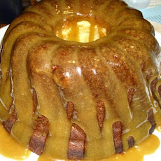 Pound Cake With Caramel Icing & Apricot-Ginger Sprinkles