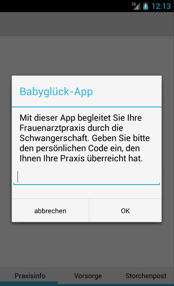 Android application Babyglück screenshort