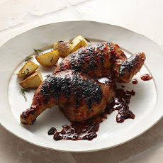 Grilled Split Chicken with Sweet Jalapeno Glaze